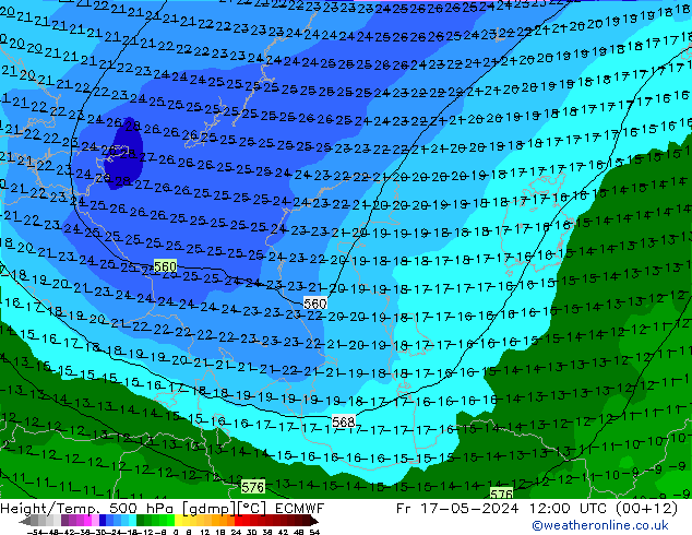 Z500/Rain (+SLP)/Z850 ECMWF Sex 17.05.2024 12 UTC