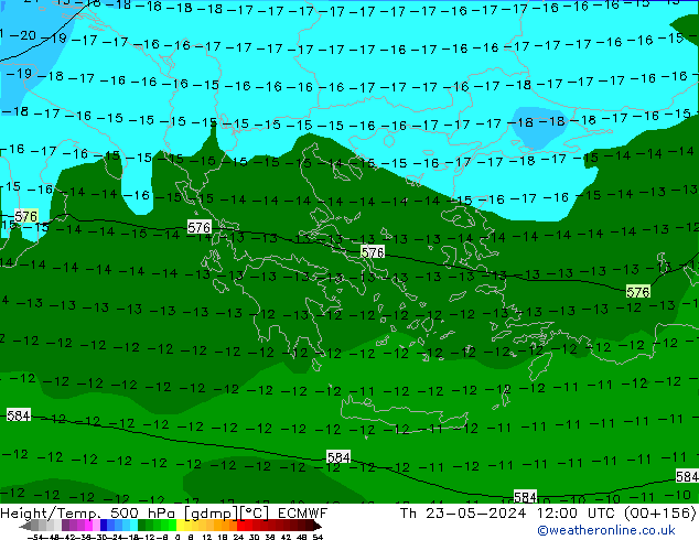 Z500/Rain (+SLP)/Z850 ECMWF Qui 23.05.2024 12 UTC