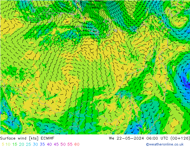  10 m ECMWF  22.05.2024 06 UTC