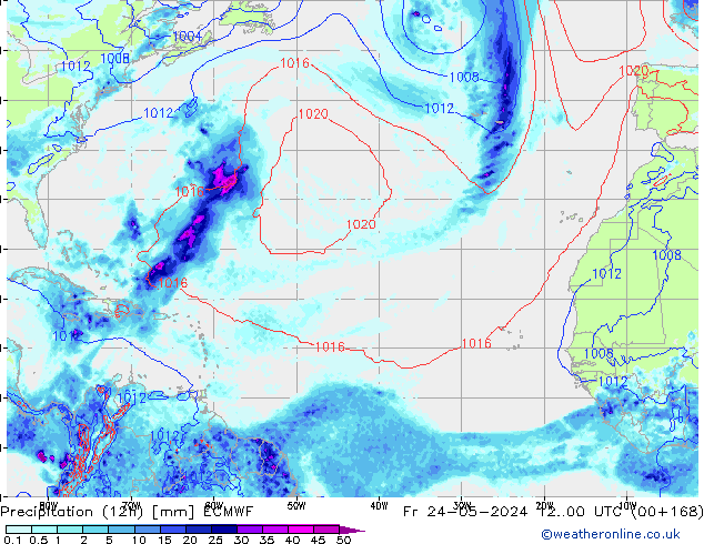 Yağış (12h) ECMWF Cu 24.05.2024 00 UTC