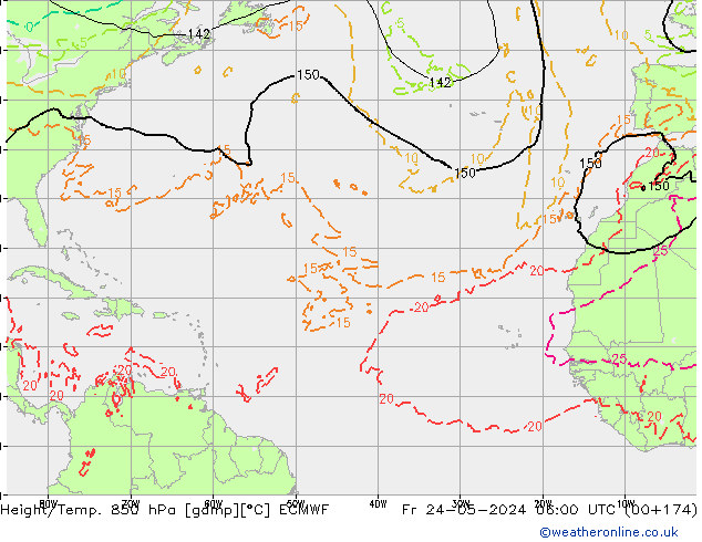 Z500/Rain (+SLP)/Z850 ECMWF  24.05.2024 06 UTC