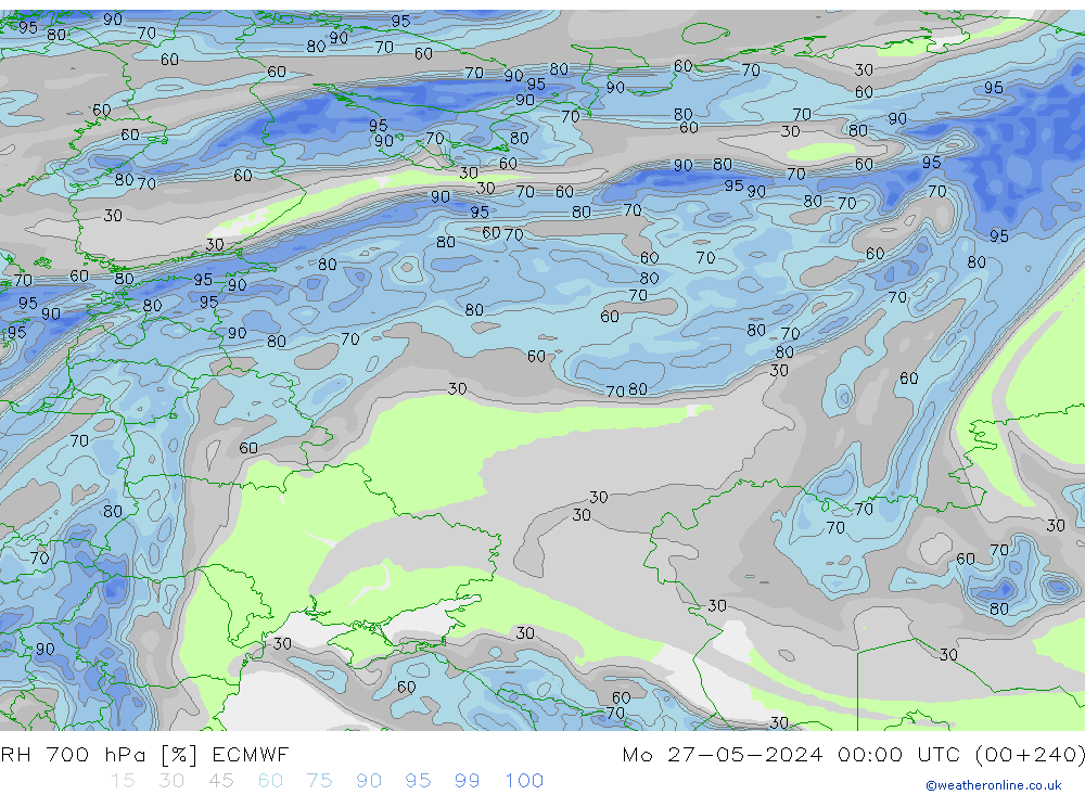RV 700 hPa ECMWF ma 27.05.2024 00 UTC