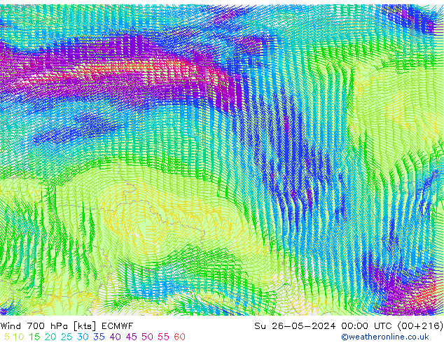  700 hPa ECMWF  26.05.2024 00 UTC