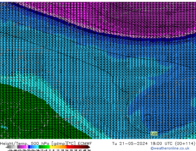 Z500/Rain (+SLP)/Z850 ECMWF ��� 21.05.2024 18 UTC