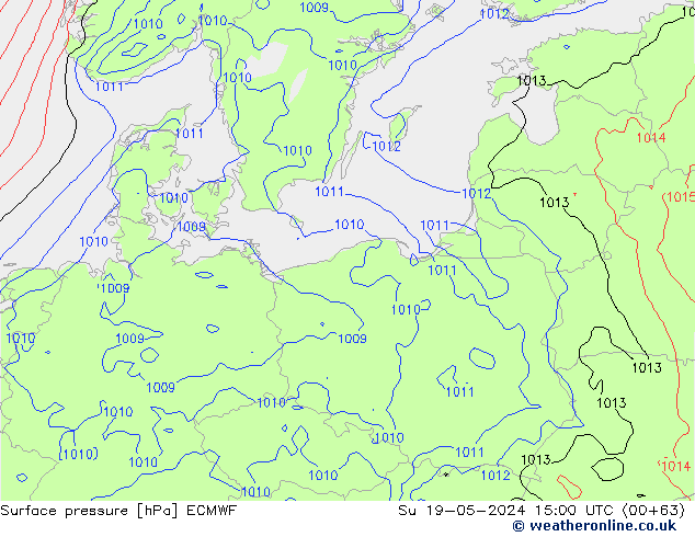 pression de l'air ECMWF dim 19.05.2024 15 UTC