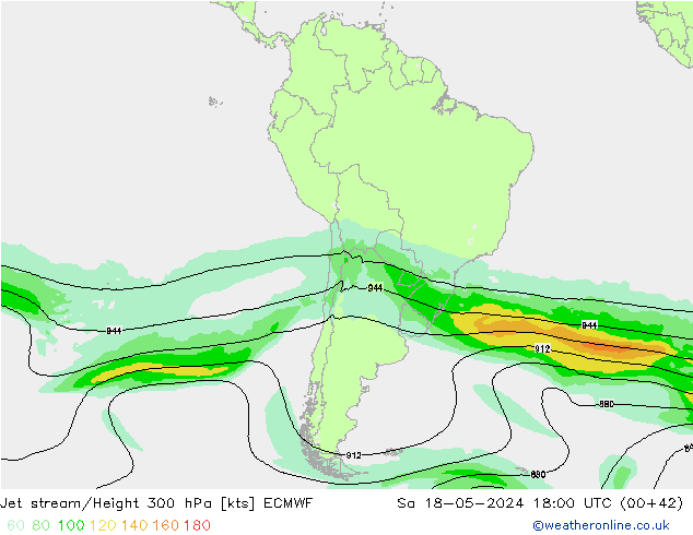 Straalstroom ECMWF za 18.05.2024 18 UTC