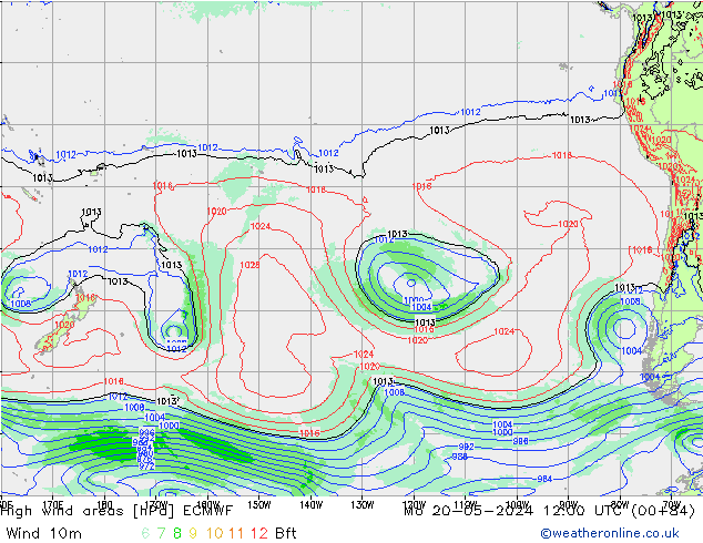 High wind areas ECMWF Seg 20.05.2024 12 UTC