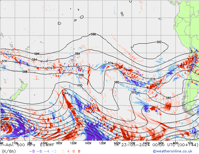 T-Adv. 500 hPa ECMWF Per 23.05.2024 00 UTC