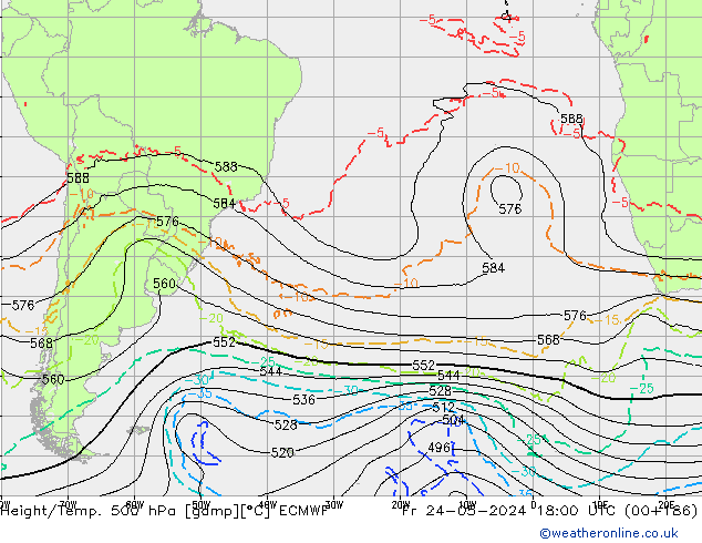 Z500/Rain (+SLP)/Z850 ECMWF Pá 24.05.2024 18 UTC