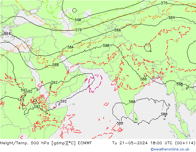 Z500/Rain (+SLP)/Z850 ECMWF mar 21.05.2024 18 UTC