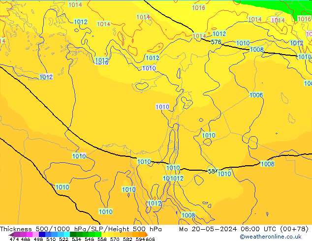 Thck 500-1000hPa ECMWF  20.05.2024 06 UTC