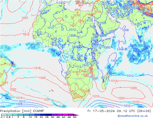 Precipitazione ECMWF ven 17.05.2024 12 UTC