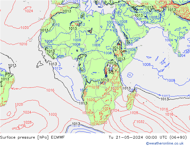 pression de l'air ECMWF mar 21.05.2024 00 UTC
