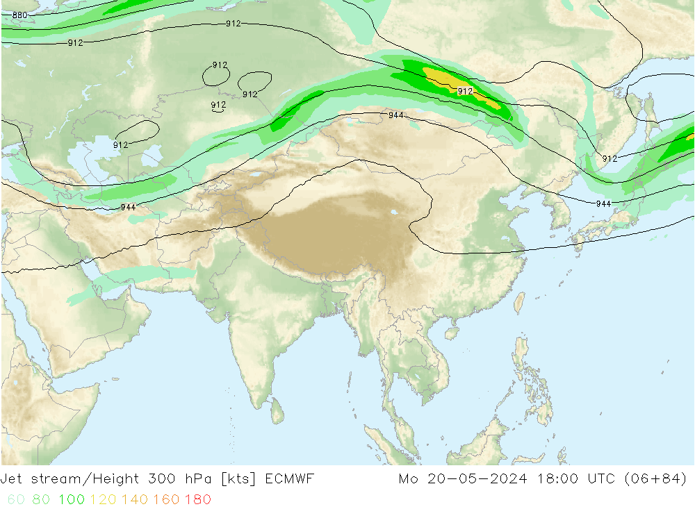 Courant-jet ECMWF lun 20.05.2024 18 UTC