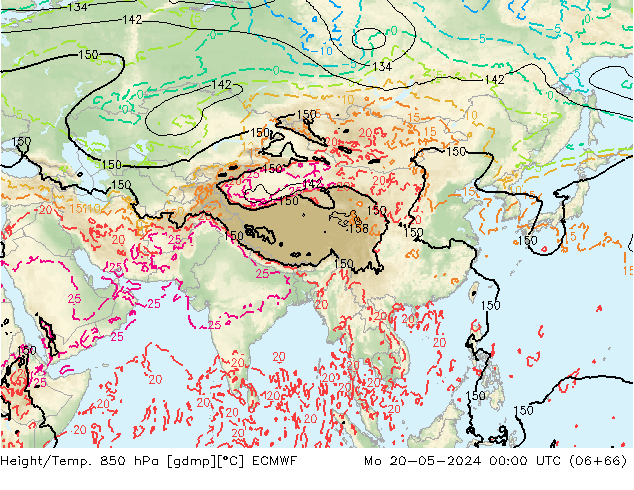 Z500/Rain (+SLP)/Z850 ECMWF Mo 20.05.2024 00 UTC