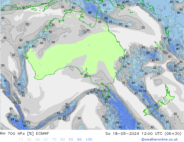 RV 700 hPa ECMWF za 18.05.2024 12 UTC