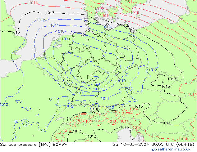 pression de l'air ECMWF sam 18.05.2024 00 UTC