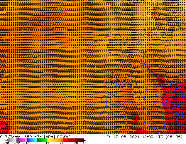 SLP/Temp. 850 hPa ECMWF Fr 17.05.2024 12 UTC