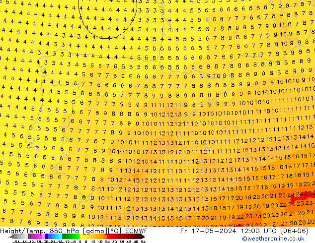 Z500/Rain (+SLP)/Z850 ECMWF vie 17.05.2024 12 UTC