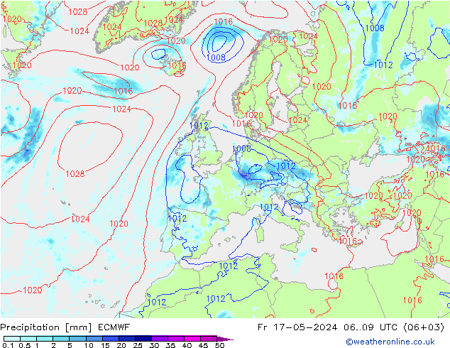 Yağış ECMWF Cu 17.05.2024 09 UTC