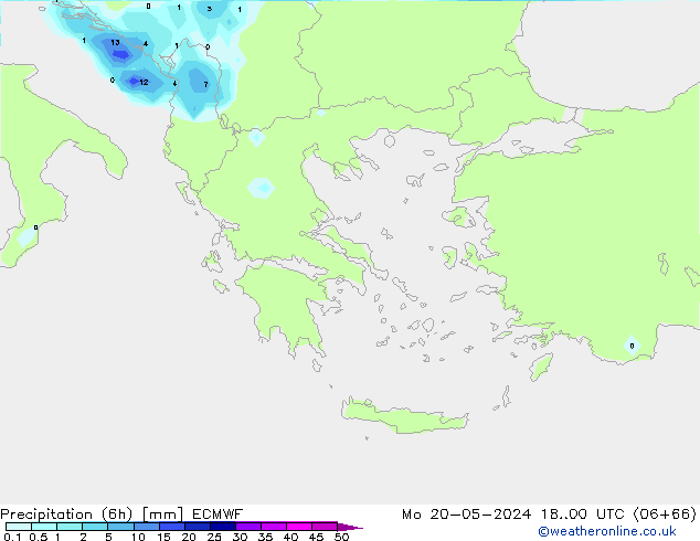 Z500/Yağmur (+YB)/Z850 ECMWF Pzt 20.05.2024 00 UTC