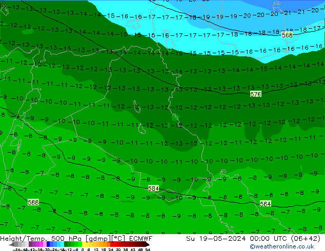 Z500/Rain (+SLP)/Z850 ECMWF  19.05.2024 00 UTC