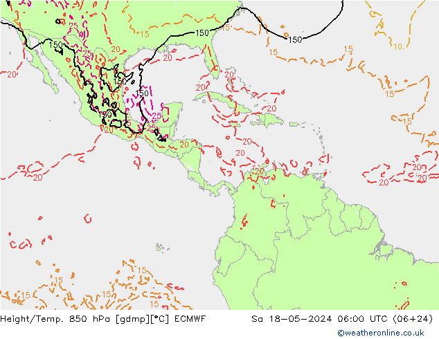 Z500/Rain (+SLP)/Z850 ECMWF  18.05.2024 06 UTC