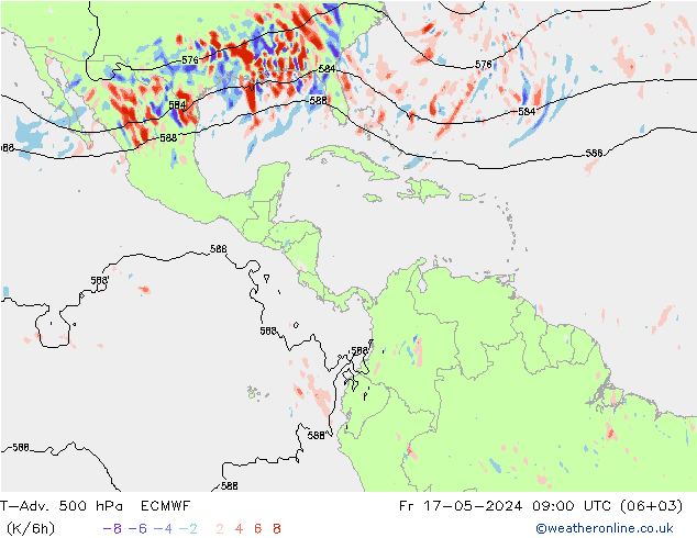 T-Adv. 500 hPa ECMWF vie 17.05.2024 09 UTC