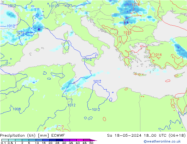 Z500/Rain (+SLP)/Z850 ECMWF sáb 18.05.2024 00 UTC