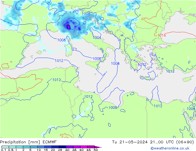 Yağış ECMWF Sa 21.05.2024 00 UTC