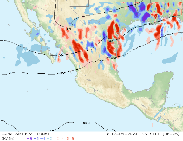 T-Adv. 500 hPa ECMWF vie 17.05.2024 12 UTC