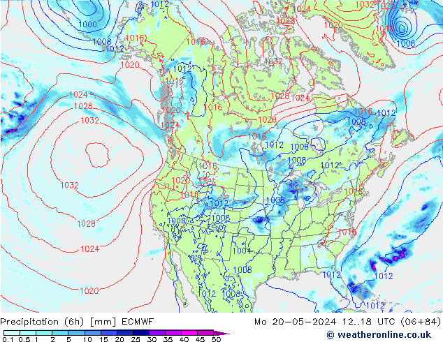 Z500/Rain (+SLP)/Z850 ECMWF Mo 20.05.2024 18 UTC