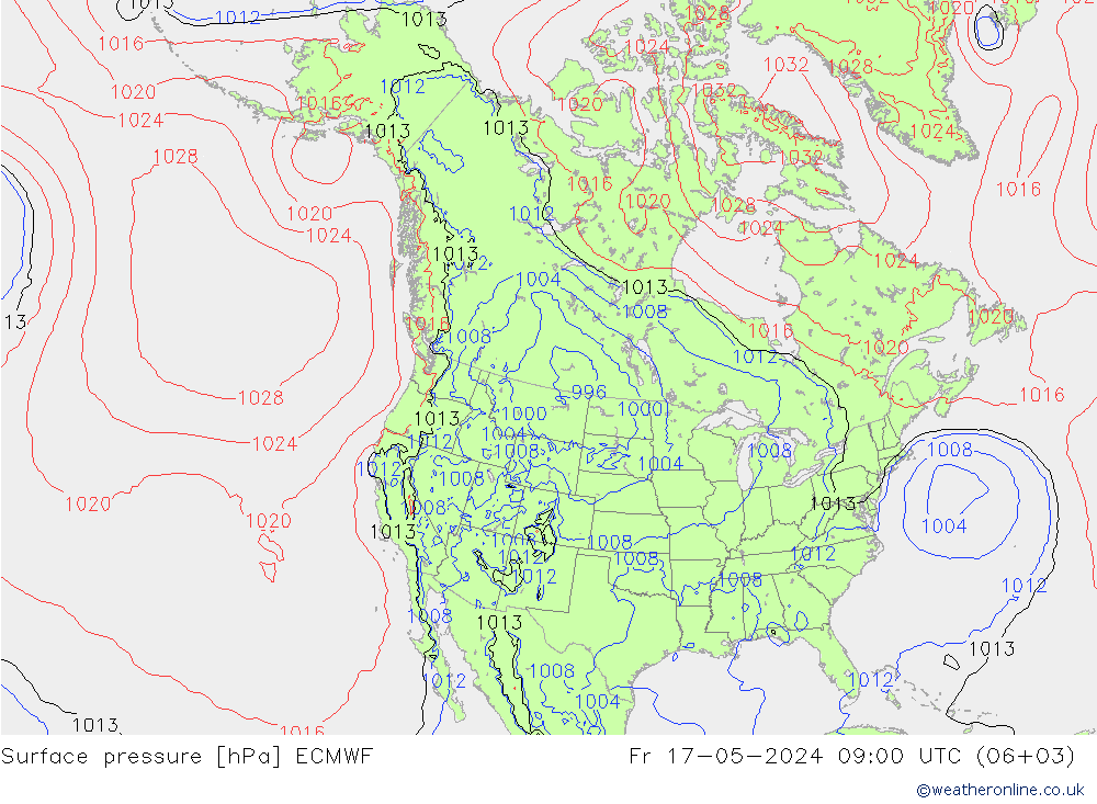 pression de l'air ECMWF ven 17.05.2024 09 UTC