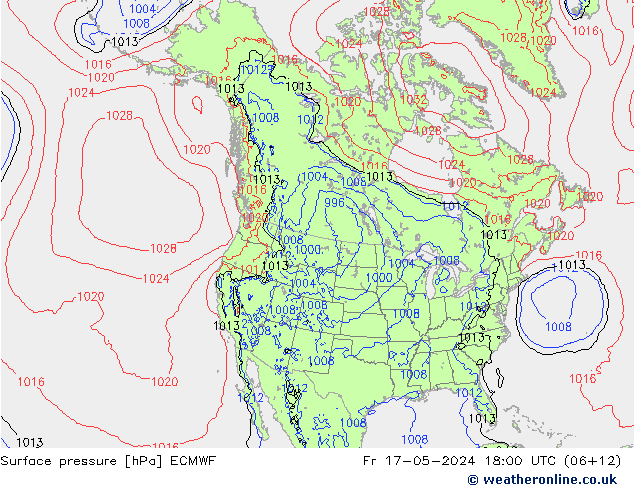 Yer basıncı ECMWF Cu 17.05.2024 18 UTC