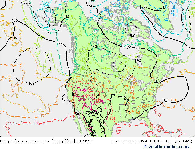 Z500/Rain (+SLP)/Z850 ECMWF So 19.05.2024 00 UTC