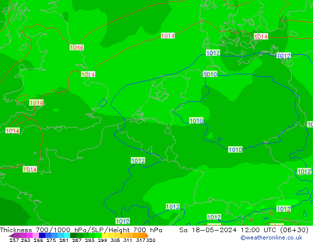 Thck 700-1000 hPa ECMWF Sa 18.05.2024 12 UTC