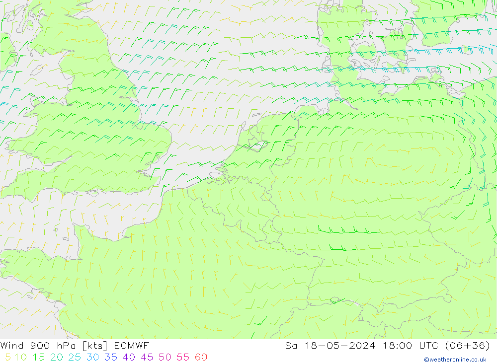 Wind 900 hPa ECMWF za 18.05.2024 18 UTC