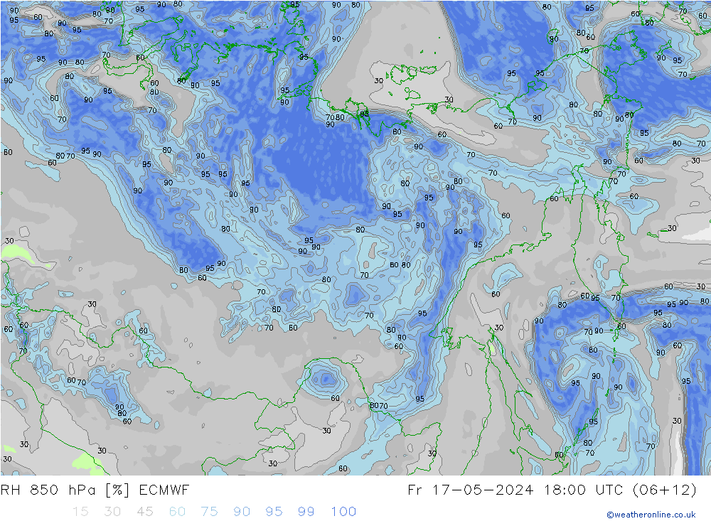 RH 850 hPa ECMWF  17.05.2024 18 UTC