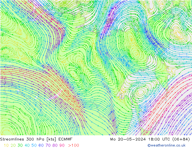 ветер 300 гПа ECMWF пн 20.05.2024 18 UTC