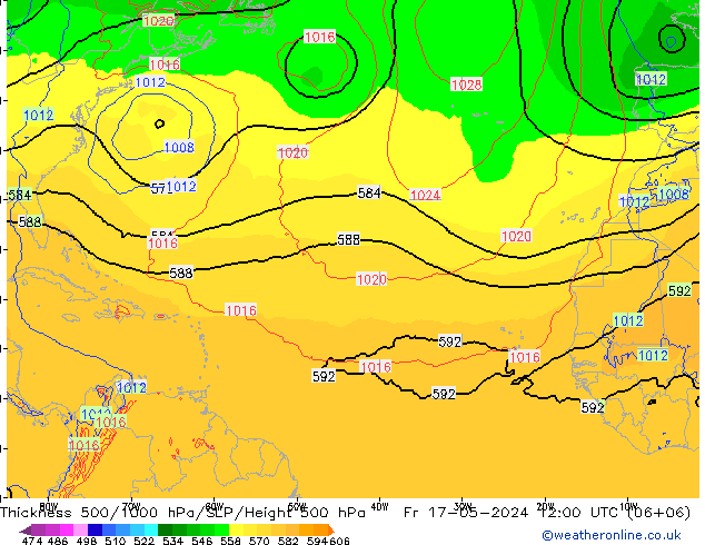 Thck 500-1000гПа ECMWF пт 17.05.2024 12 UTC