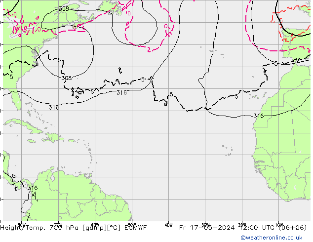 Height/Temp. 700 hPa ECMWF pt. 17.05.2024 12 UTC
