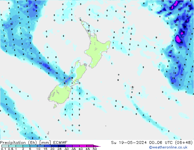 Z500/Rain (+SLP)/Z850 ECMWF dom 19.05.2024 06 UTC