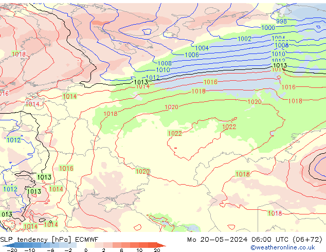 Druktendens (+/-) ECMWF ma 20.05.2024 06 UTC