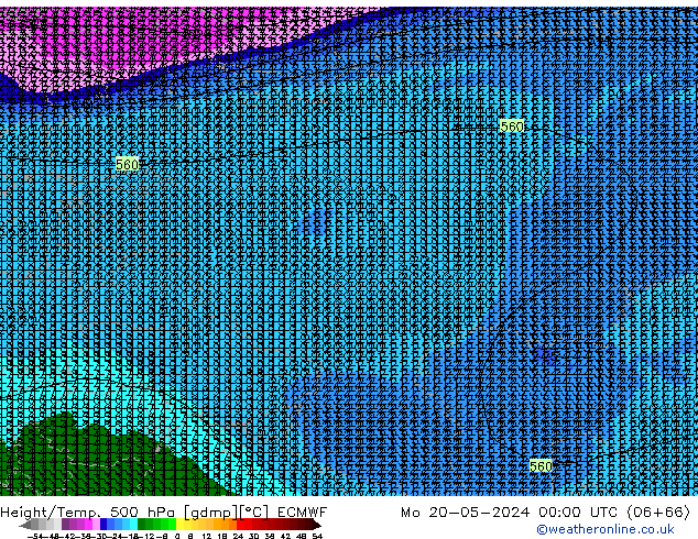 Z500/Regen(+SLP)/Z850 ECMWF ma 20.05.2024 00 UTC