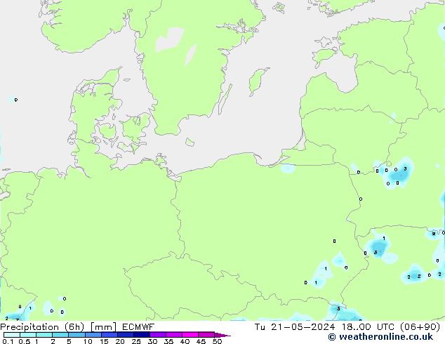 Z500/Regen(+SLP)/Z850 ECMWF di 21.05.2024 00 UTC