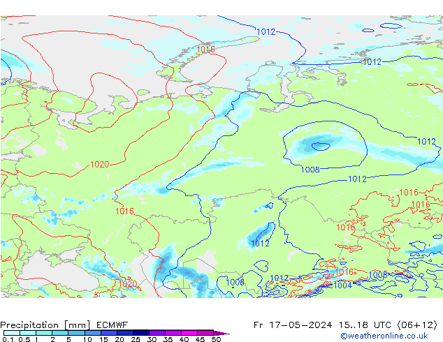 Yağış ECMWF Cu 17.05.2024 18 UTC