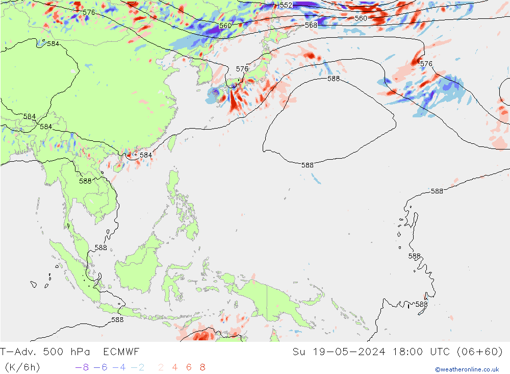 T-Adv. 500 hPa ECMWF dim 19.05.2024 18 UTC