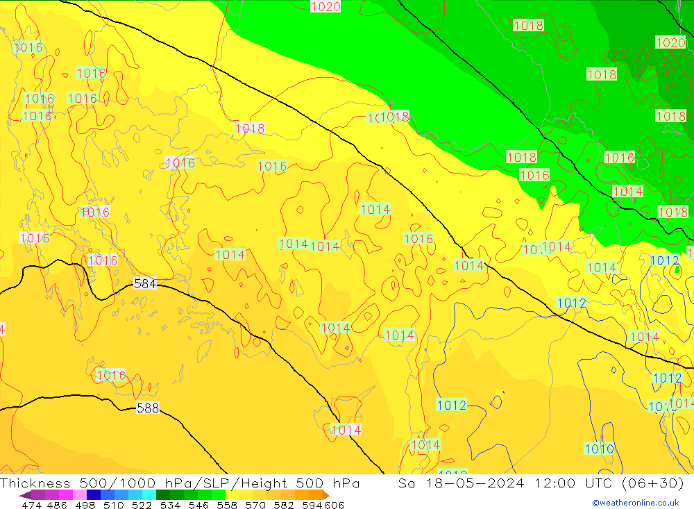 Thck 500-1000hPa ECMWF  18.05.2024 12 UTC