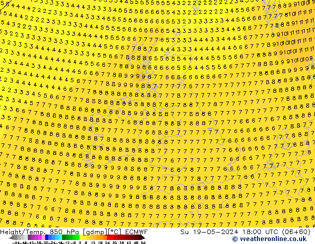 Z500/Rain (+SLP)/Z850 ECMWF Su 19.05.2024 18 UTC