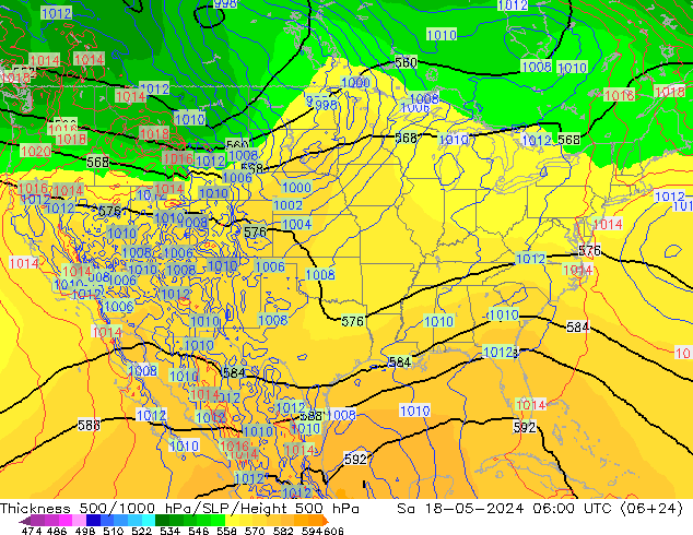 Thck 500-1000hPa ECMWF Sa 18.05.2024 06 UTC